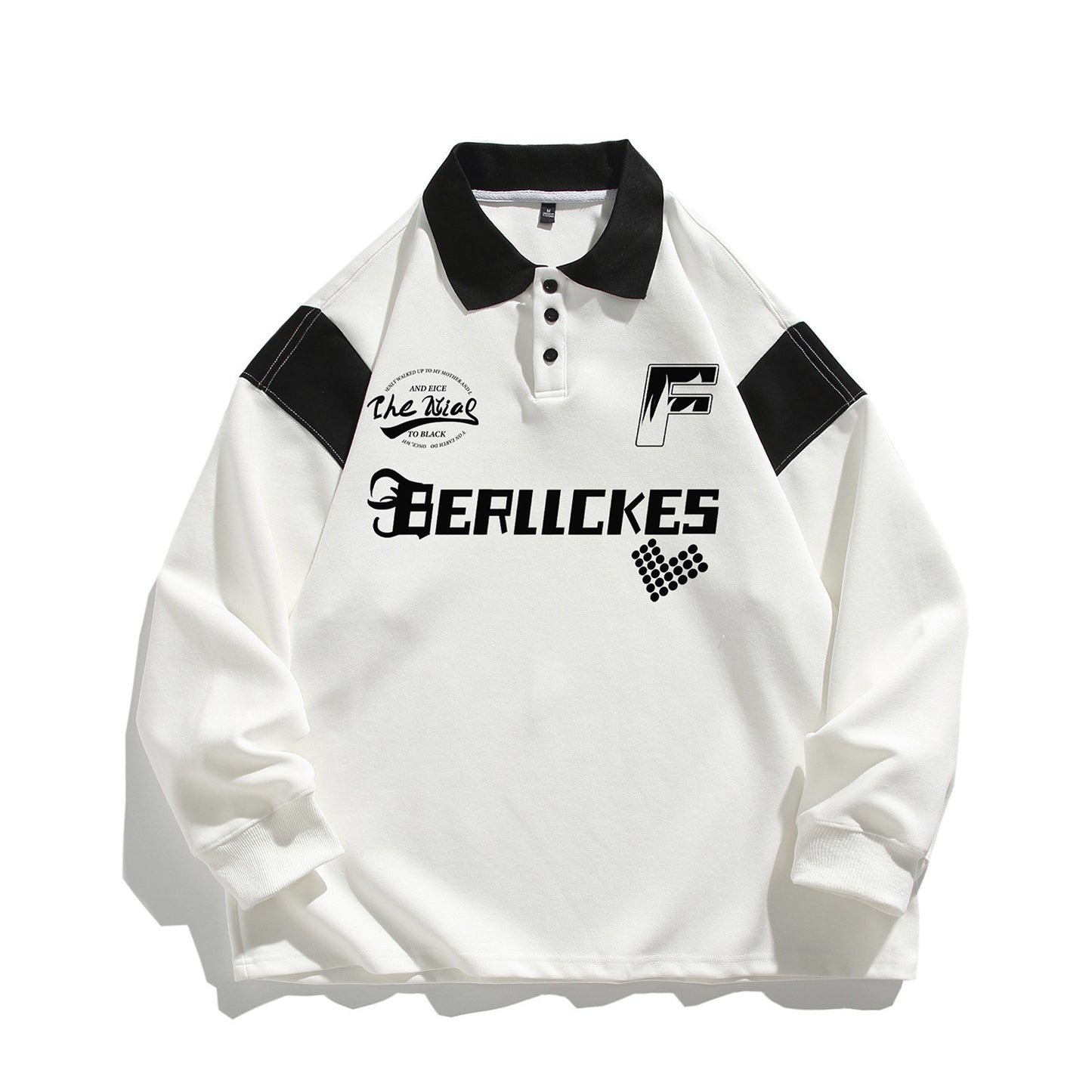 Christian – Contrast Color Long Sleeve Polo Shirt