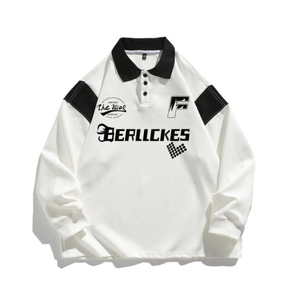 Christian – Contrast Color Long Sleeve Polo Shirt