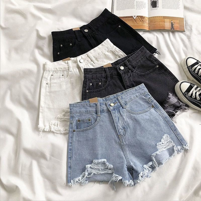 Lydia – Women's High Waist Loose Denim Shorts