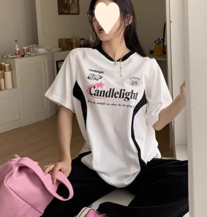 Jade – Trendy Motorcycle Printed Short-Sleeve T-Shirt