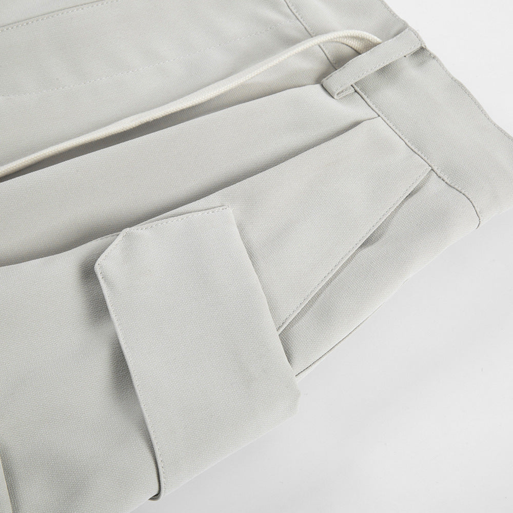 Bob – Men's Loose Straight Shorts with Irregular Pockets