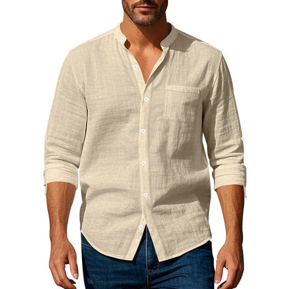 Chris – Casual Men's Linen Pocket Shirt