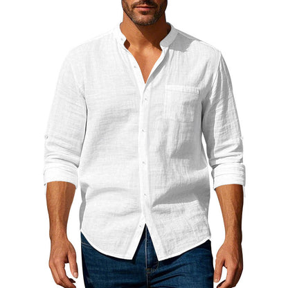 Chris – Casual Men's Linen Pocket Shirt