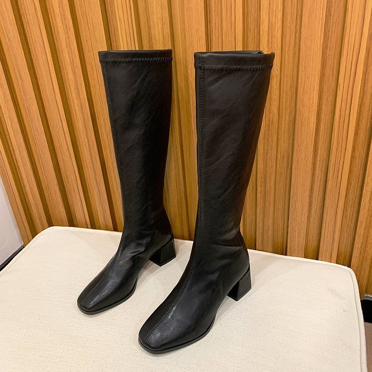Christina – Sleek High Heel Vegan Knight Boots