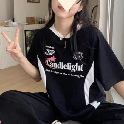 Jade – Trendy Motorcycle Printed Short-Sleeve T-Shirt