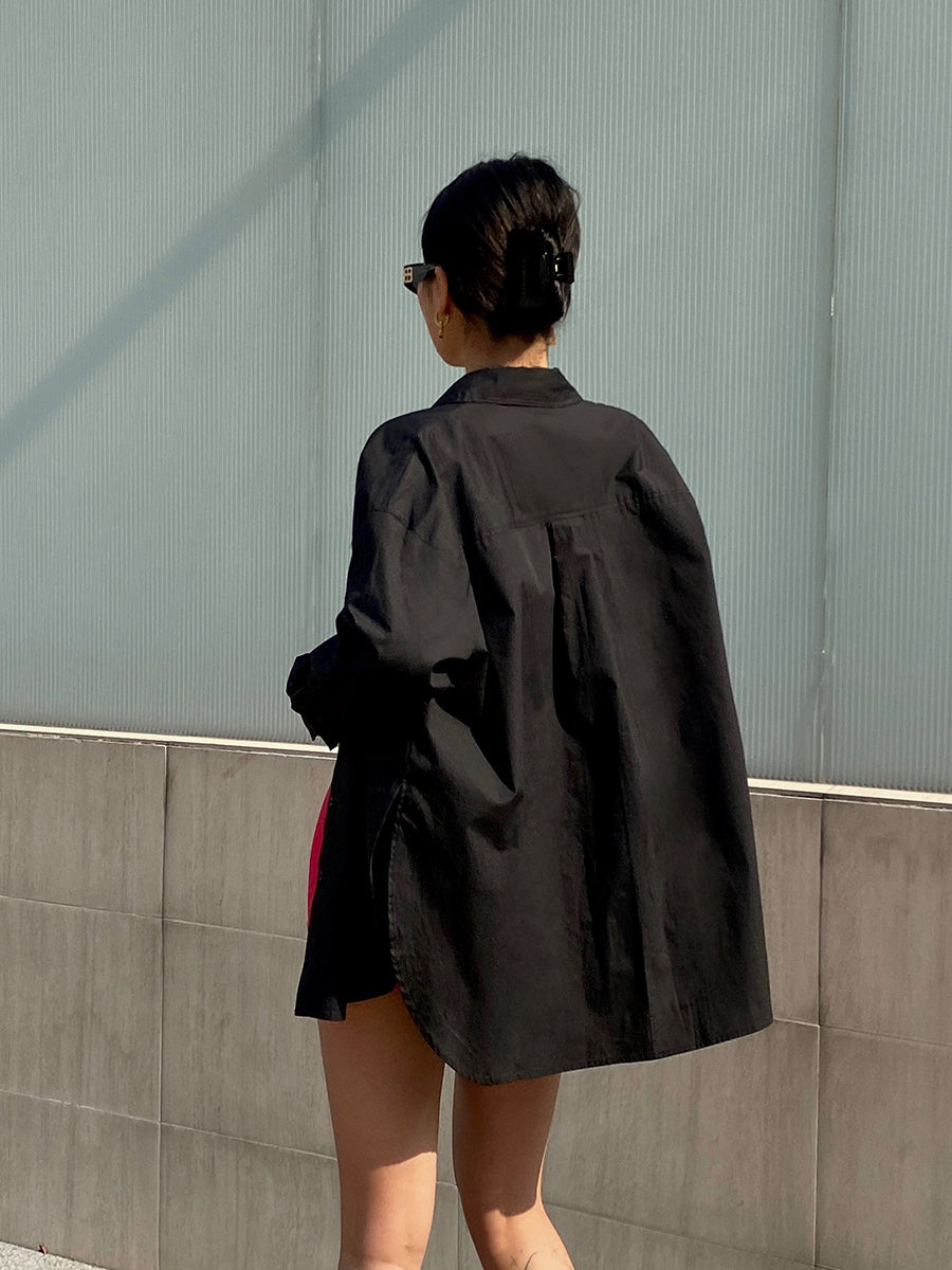 Joanne – Loose Fit POLO Collar Sunscreen Shirt