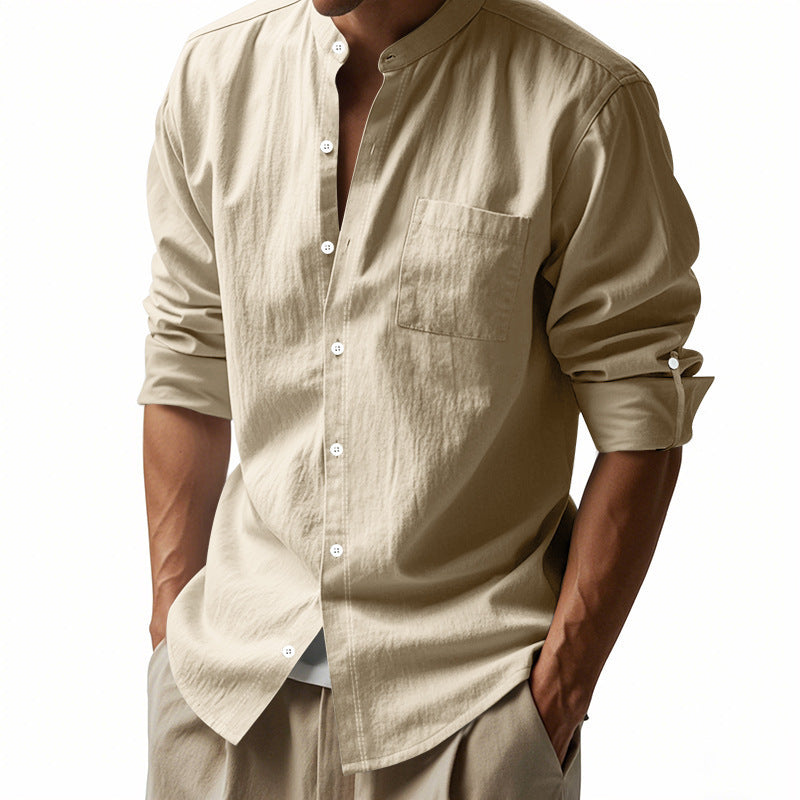 Chris – Casual Men's Linen Pocket Shirt