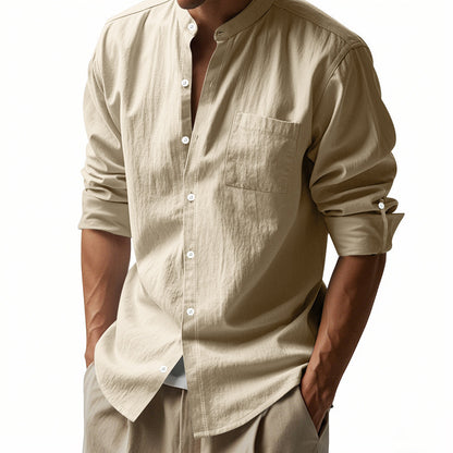Chris – Casual Men's Linen Pocket Shirt