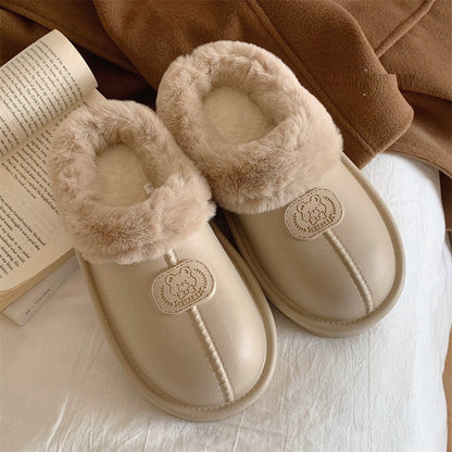 Mary – Fleece-Lined Waterproof Cotton Slippers