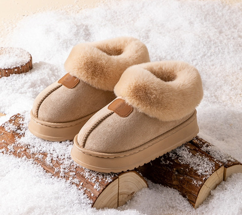 Jade – Women's Fleece-lined Thermal Cotton Slippers