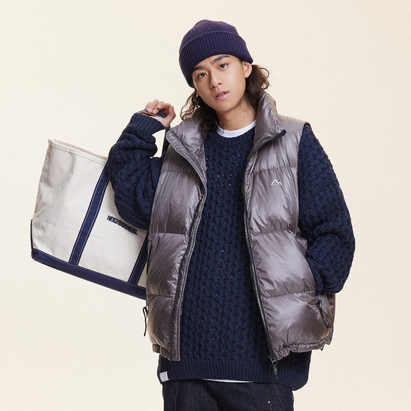 Alan – Glossy Printed Down Vest