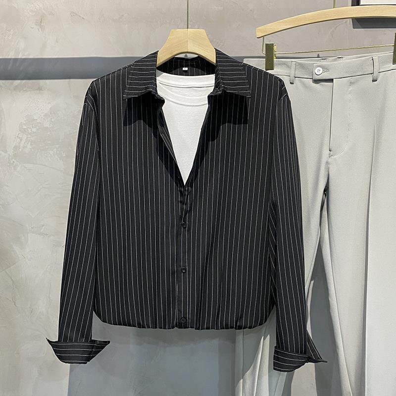 Perry – Silky Striped Casual Overshirt