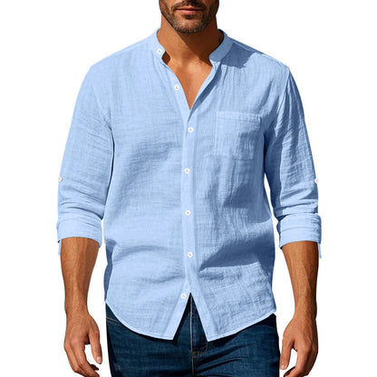 Chris – Casual Men's Linen Pocket Shirt