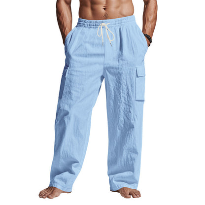 Luke – Men's Breathable Linen Cargo Pants