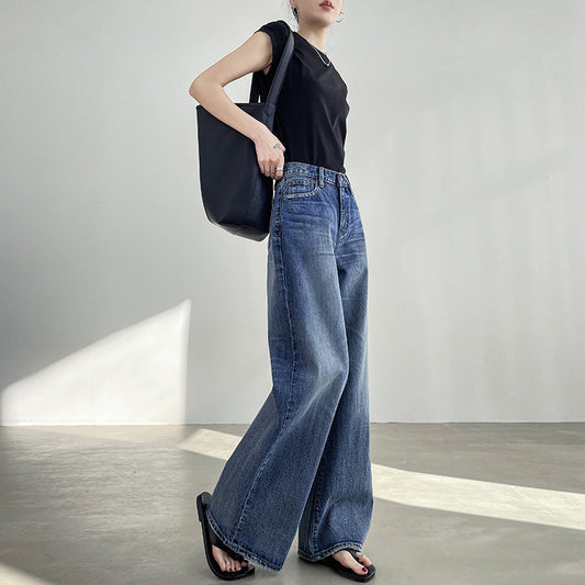 Clara – Women's High Waist Wide Leg Jeans
