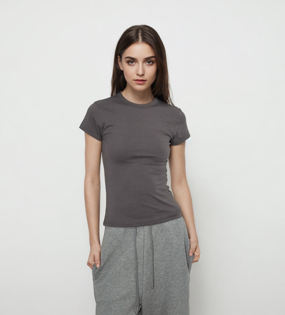 Sandra – Slimming Round Neck T-Shirt