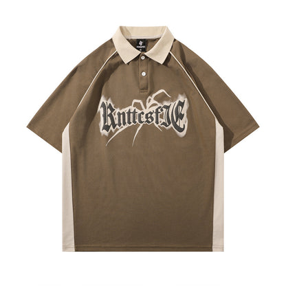 Louis – Spider Letter Print Short-sleeve Polo