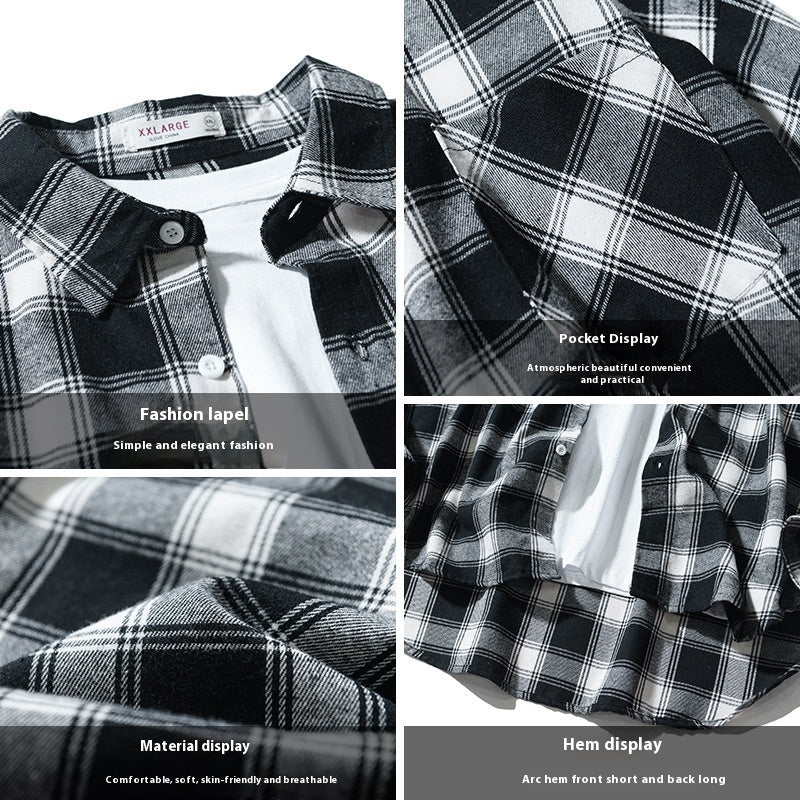 Wayne – Japanese Style Plaid Loose Workwear Jacket