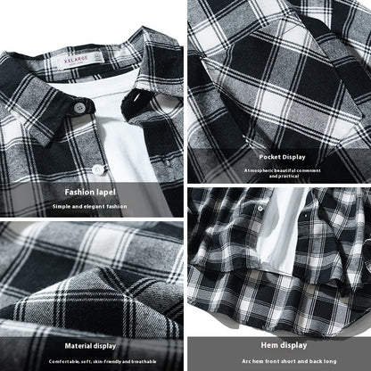 Wayne – Japanese Style Plaid Loose Workwear Jacket