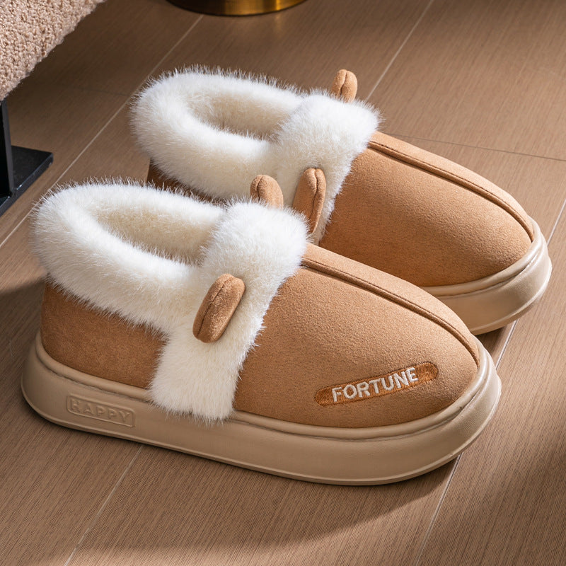 Eric – Warm Indoor Cotton Slippers with Thick Non-Slip Soles