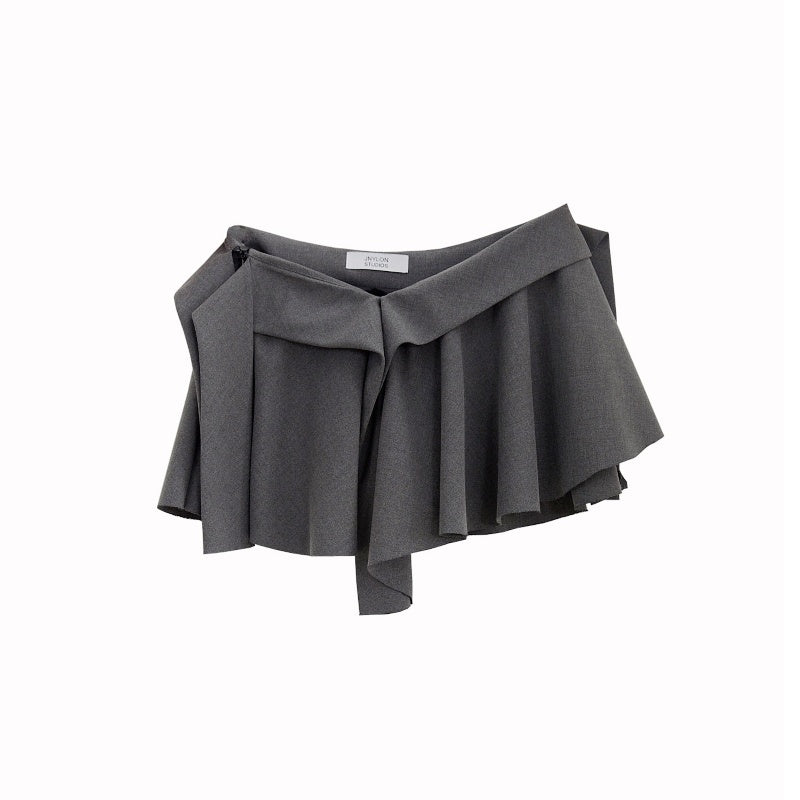 Adele – Dark Gray Irregular Skirt