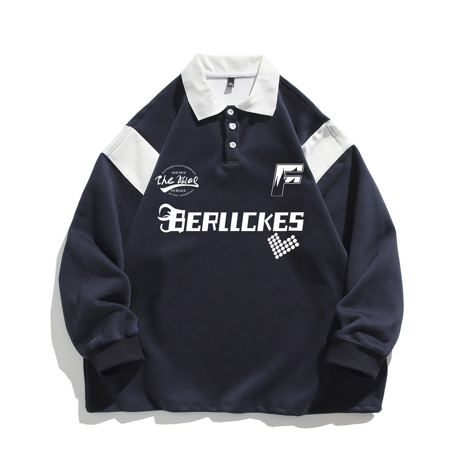 Christian – Contrast Color Long Sleeve Polo Shirt