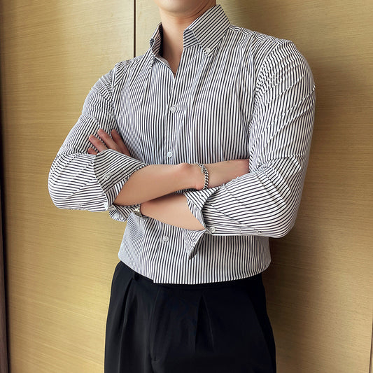 Glen – Men's Striped Long Sleeve Shirt