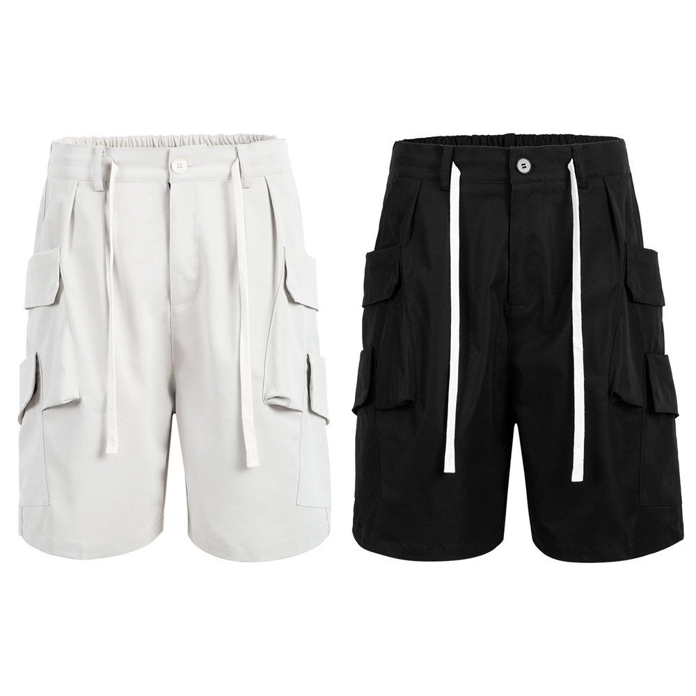 Bob – Men's Loose Straight Shorts with Irregular Pockets