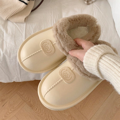 Mary – Fleece-Lined Waterproof Cotton Slippers