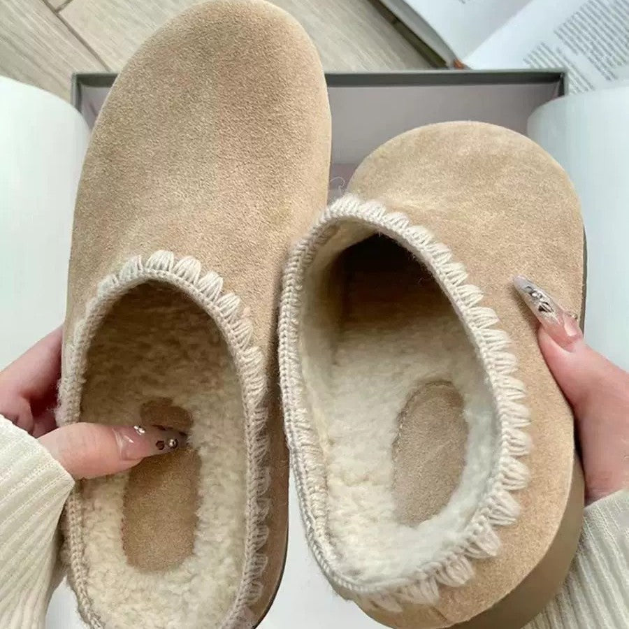 Diana – Women's Fleece-lined Platform Slippers