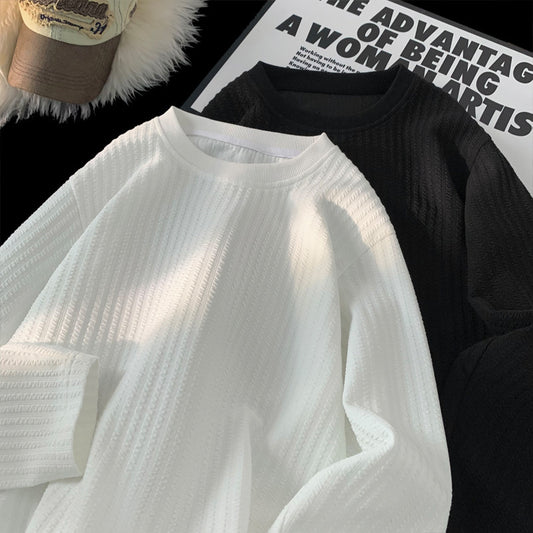 Jim – Loose Textured Long Sleeve T-shirt