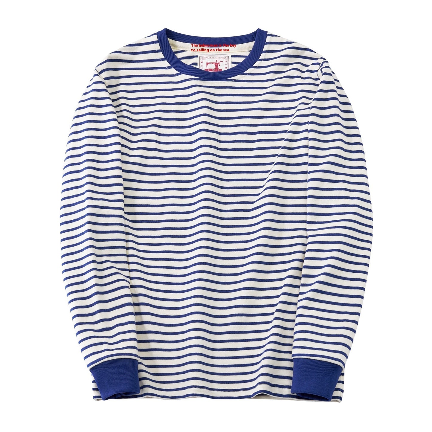 Allan – Classic Striped Cotton Long Sleeve T-Shirt
