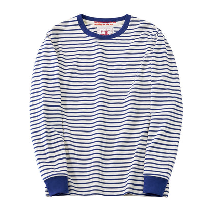 Allan – Classic Striped Cotton Long Sleeve T-Shirt