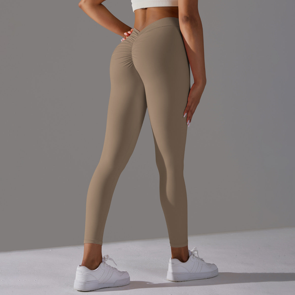Vanessa – Brushed V Waist Pleated Yoga Pants