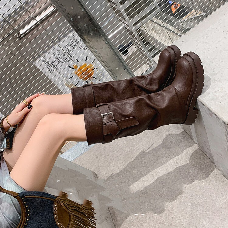Darren – Thick-Soled Vegan Leather Boots