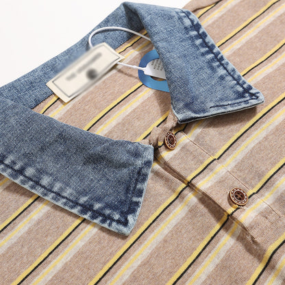 Ray – Vintage Stripe Short-sleeved Polo Shirt