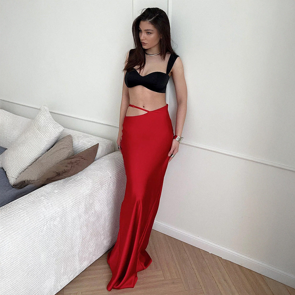Jade – Elegant Hollow-Out Bodycon Maxi Skirt