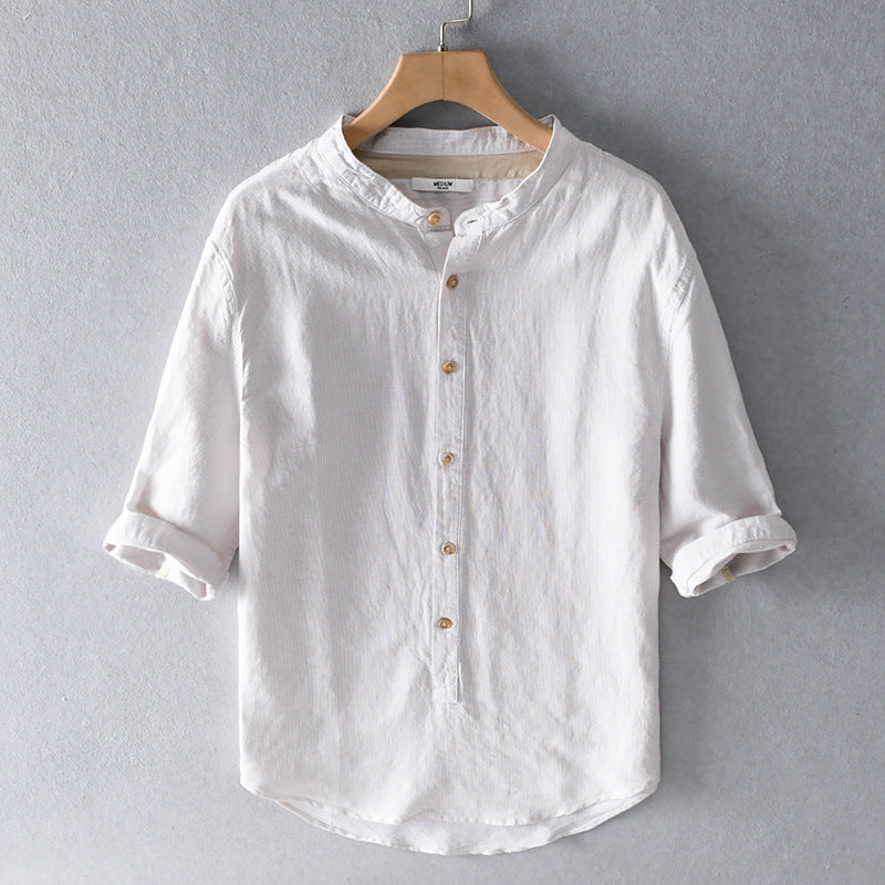 Mick – Loose Linen Lapel Top