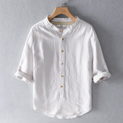 Mick – Loose Linen Lapel Top