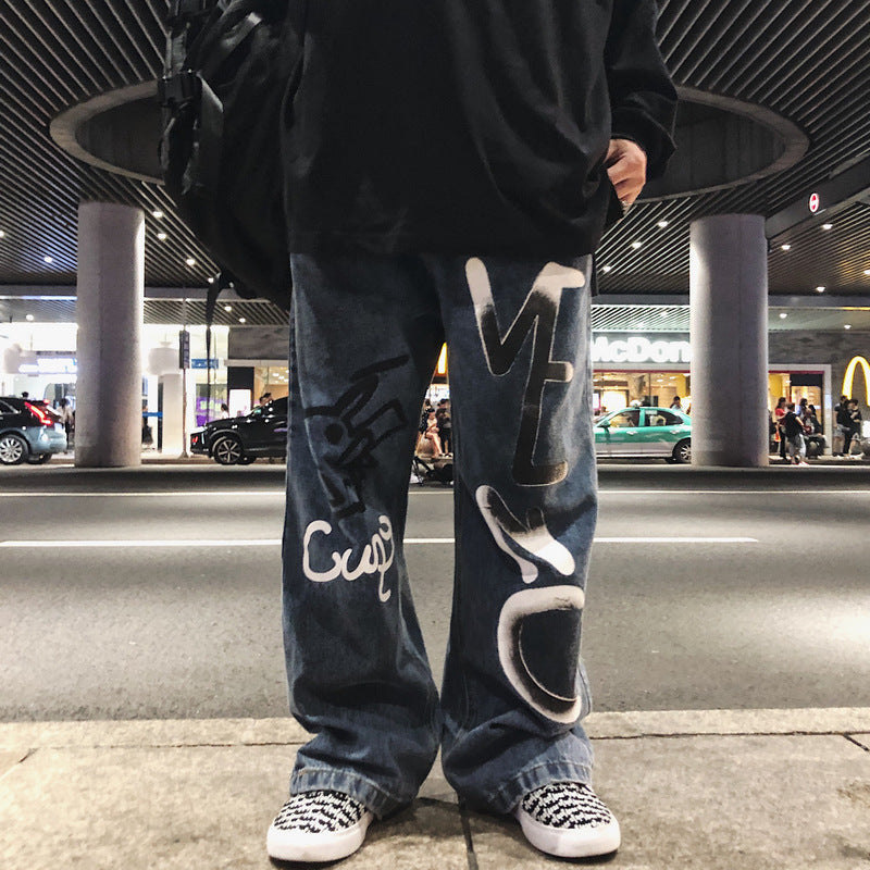Martin – Hand-Painted Graffiti Anime Jeans