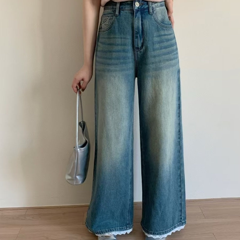Gabriel – Retro Style High Waist Straight-Leg Jeans