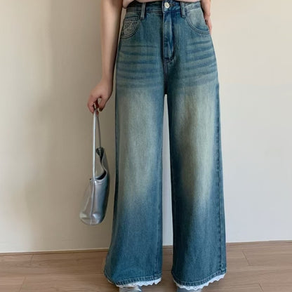 Gabriel – Retro Style High Waist Straight-Leg Jeans