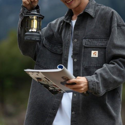 Norman – Washed Retro Long Sleeved Shirt