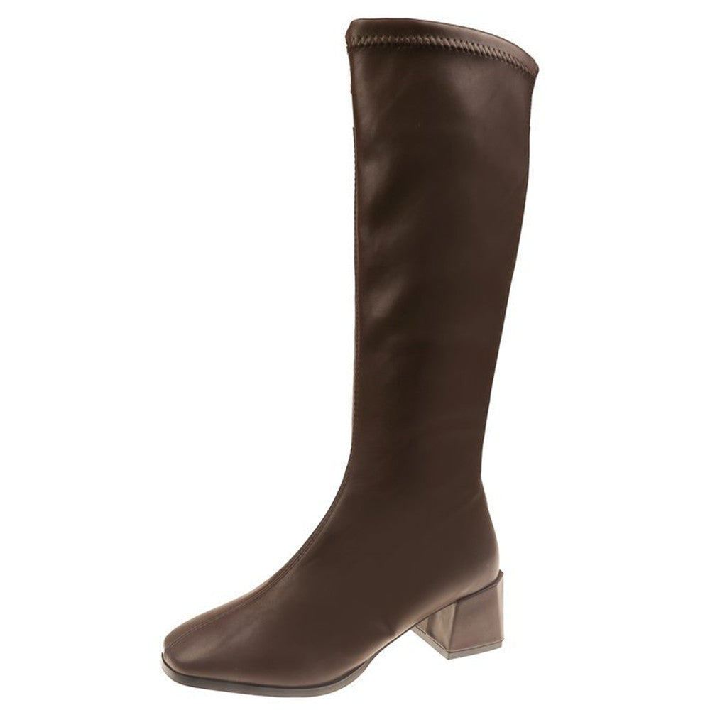 Christina – Sleek High Heel Vegan Knight Boots
