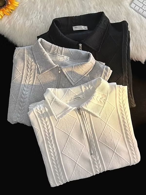 Duncan – Casual Waffle Polo T-Shirt and Shorts Set