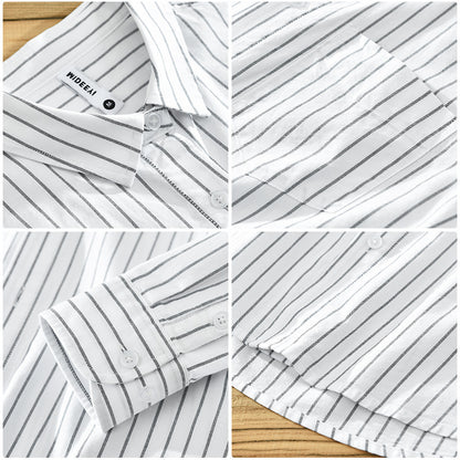 Gregory – Men's Cotton Striped Cardigan Shirt
