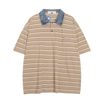 Ray – Vintage Stripe Short-sleeved Polo Shirt