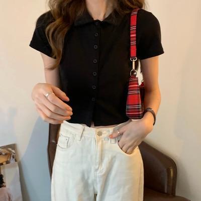 Nicole – Versatile Polo Collar Short Sleeve Shirt