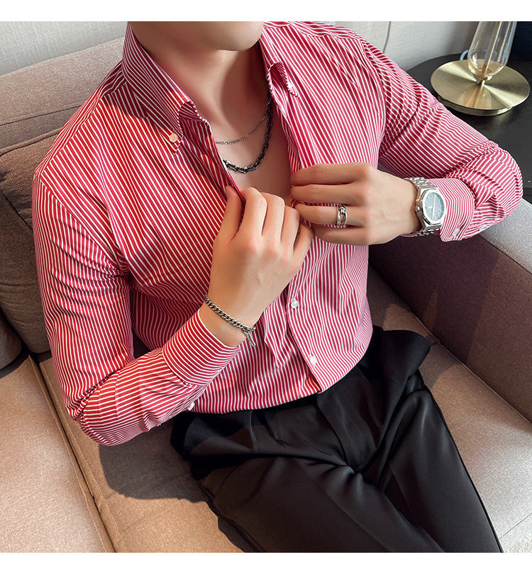 Glen – Men's Striped Long Sleeve Shirt