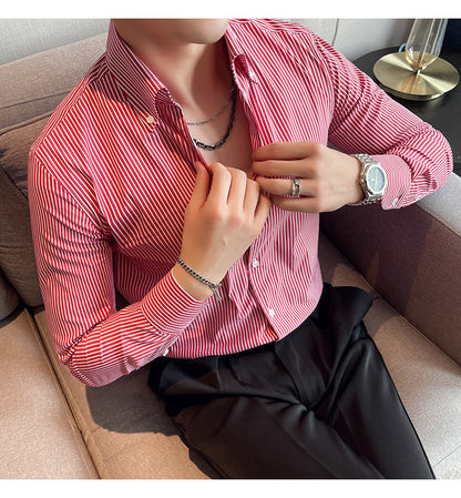 Glen – Men's Striped Long Sleeve Shirt